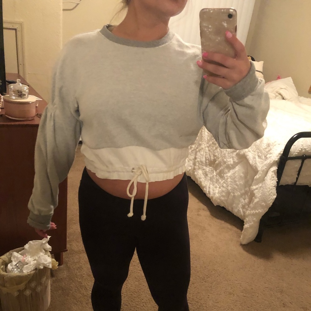 Free people sinched sweatshirt